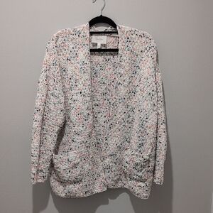 Jessica Simpson Speckled Knit Cardigan Large